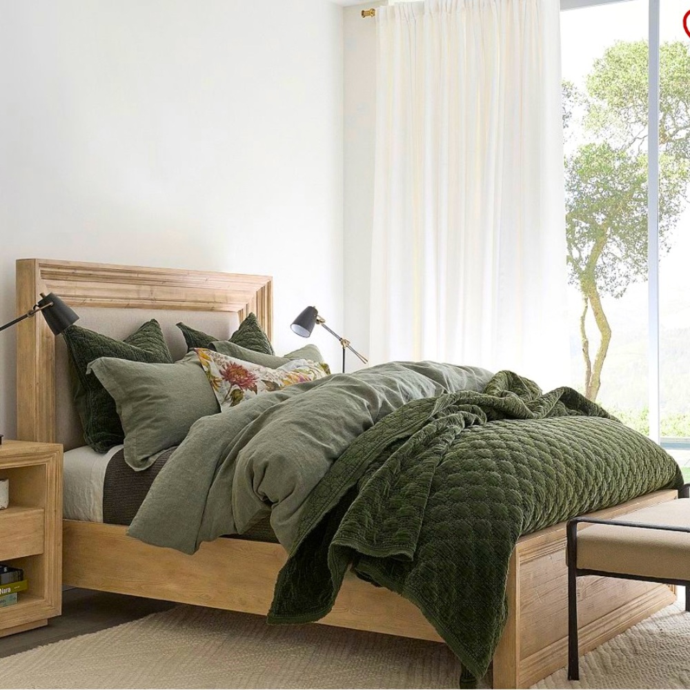 Pottery Barn Velvet Lattice Shams